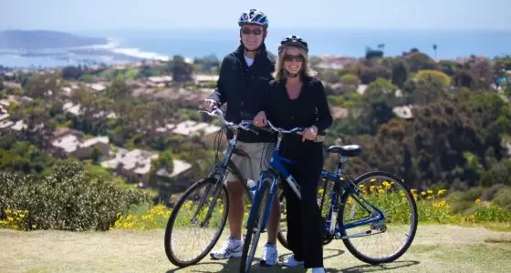 Couple Biking in La Jolla