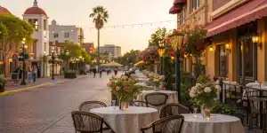 Little Italy San Diego food tour enjoying outdoor dining.