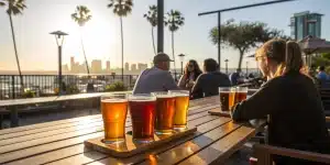 San Diego craft beer tour with city view.