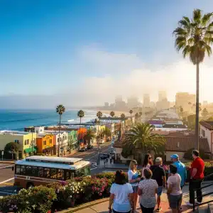 San Diego's climate stays mild and warm across the calendar, averaging about 70 degrees